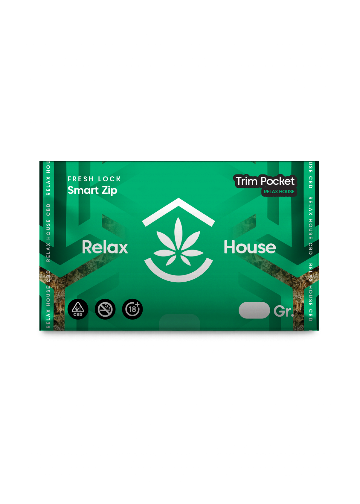 trim pouch relax verde dorso
